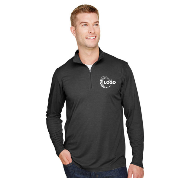 Mens Heather Performance Quarter Zip