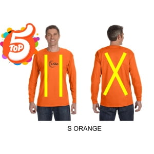 Adult Heavy Cotton LS Safety Tee