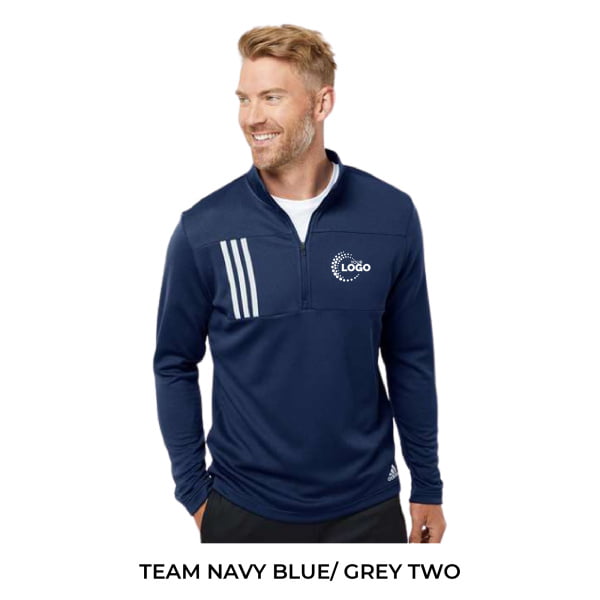 Adidas 3 Stripes Quarter Zip