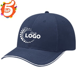 Embroidered Sandwich Peak Cap