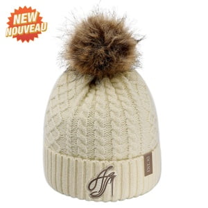 Cable Knit Toque with Satin Lining