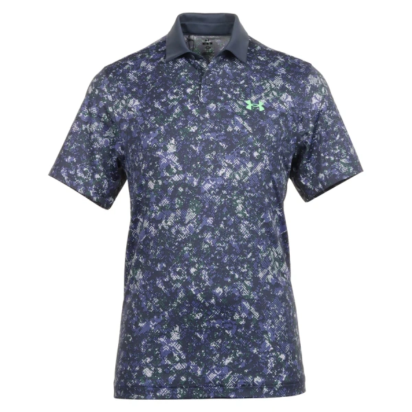 Mens UA Tee to Green Printed Polo