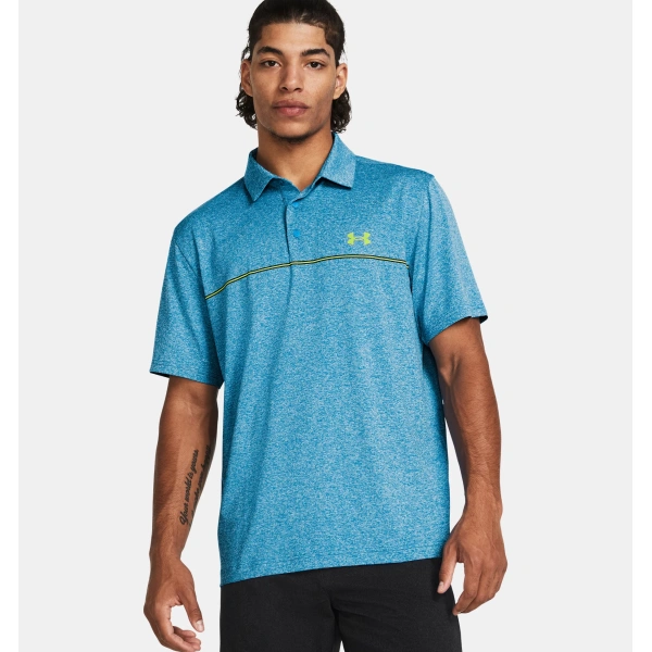 Mens UA Playoff 3 Striped Polo