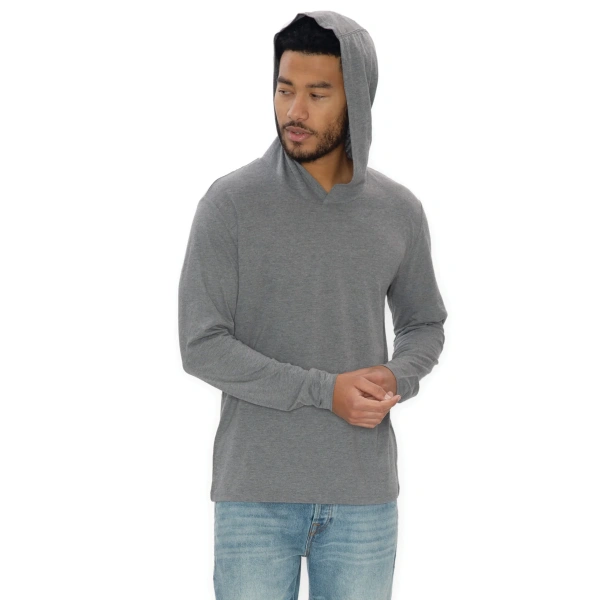Mens KOI Triblend Long Sleeve Hooded Tee