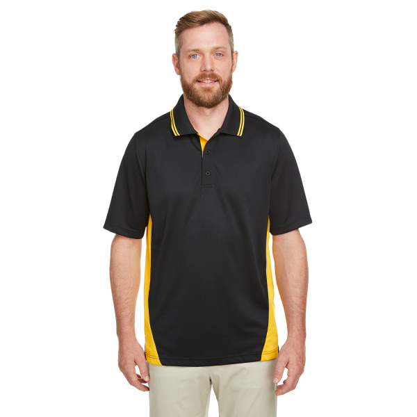 Mens Harriton Flash Snag Protection Colorblock Polo