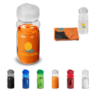 12"x13" Cooling Towel with Sport Bottle