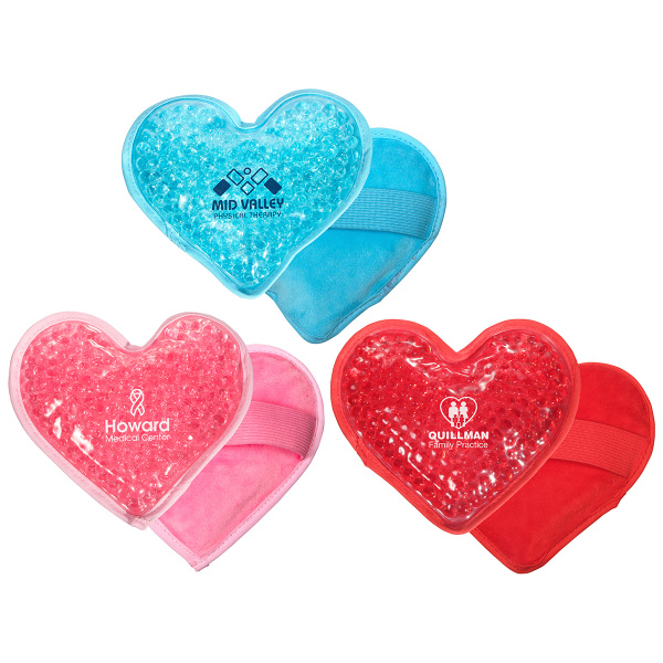 5x5" Heart Aqua Pearls Hot-Cold Pack