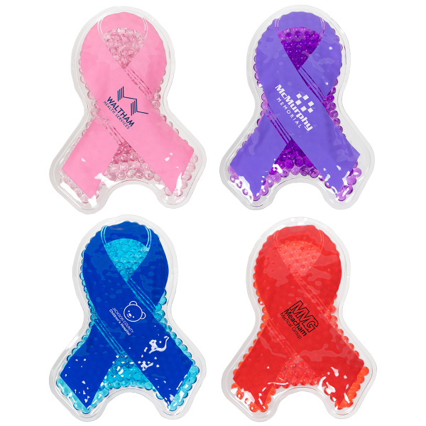 5.9" Ribbon Aqua Pearls Hot-Cold Pack