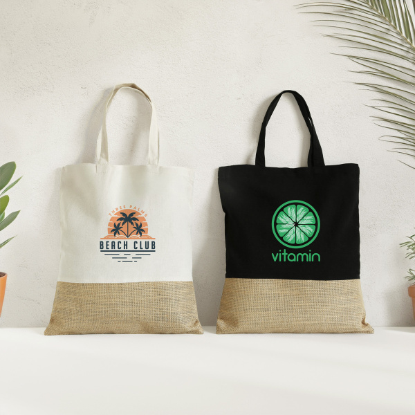 Cotton And Jute Tote Bag