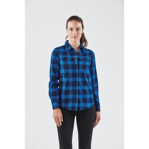 Ladies Logan Snap Front Plaid Shirt